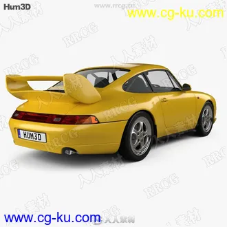 保时捷911超跑Carrera RS Clubsport汽车整细节3D模型的图片3