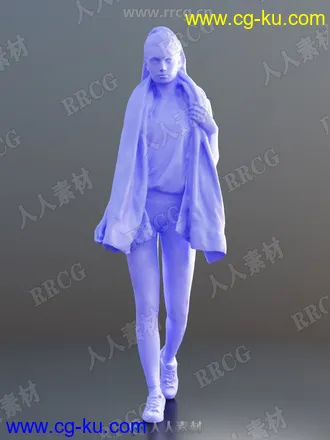 美利亚女性运动休闲摄影测量扫描捕捉3D模型的图片2