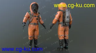 末日病毒防护服防疫服装高质量3D模型的图片2