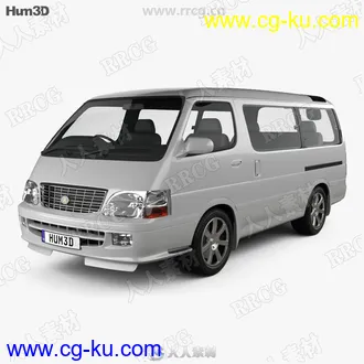 丰田Toyota Hiace Passenger Van海狮面包车真实汽车3D模型的图片1