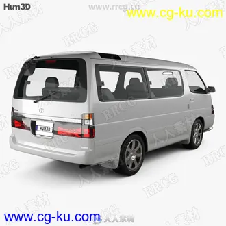 丰田Toyota Hiace Passenger Van海狮面包车真实汽车3D模型的图片3