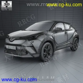 丰田Toyota C-HR真实汽车高质量3D模型的图片3