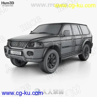 三菱帕杰罗劲畅Mitsubishi Pajero Sport真实汽车高质量3D模型的图片2