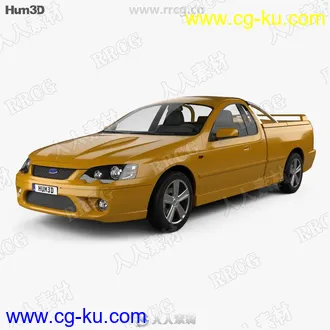 福特猎豹Ford Falcon Ute XR8真实汽车高质量3D模型的图片2