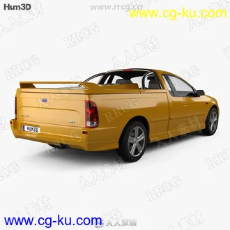 福特猎豹Ford Falcon Ute XR8真实汽车高质量3D模型的图片3