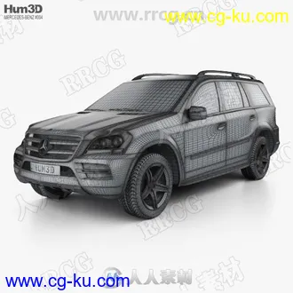 奔驰Mercedes-Benz GL-Class吉普车真实汽车高质量3D模型的图片2