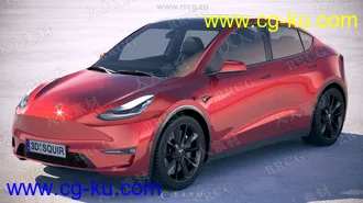 特斯拉Tesla Model Y 2021真实汽车高质量3D模型的图片3