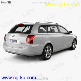 丰田Toyota Avensis wagon旅行车真实汽车高质量3D模型的图片1