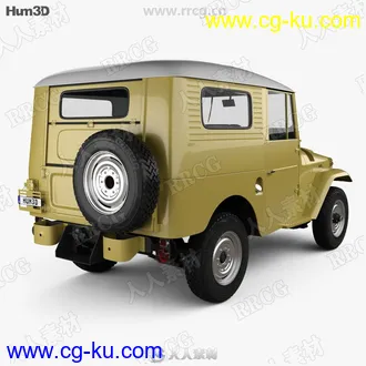 丰田陆地巡洋舰Toyota Land Cruiser hardtop吉普车真实汽车高质量3D模型的图片1