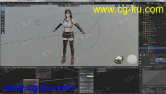 最终幻想7重制版FF7RE女性角色蒂法·洛克哈特Tifa Lockhart高质量3D模型的图片2