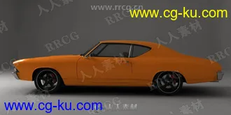 雪佛兰肌肉车Chevrolet Chevelle SS真实汽车高质量3D模型的图片1