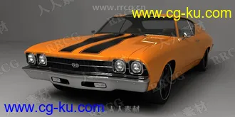 雪佛兰肌肉车Chevrolet Chevelle SS真实汽车高质量3D模型的图片2