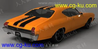 雪佛兰肌肉车Chevrolet Chevelle SS真实汽车高质量3D模型的图片3