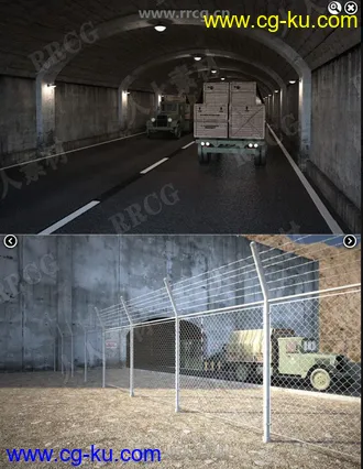 军事官方隧道场景3D模型合集的图片1