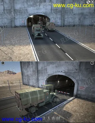 军事官方隧道场景3D模型合集的图片2