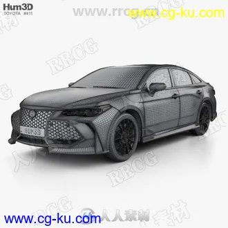 丰田亚洲龙Toyota Avalon 2018真实汽车高质量3D模型的图片3