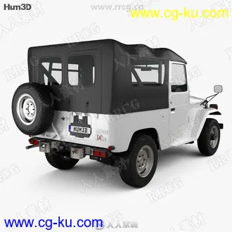 丰田吉普车陆地巡洋舰Toyota Land Cruiser 1979真实汽车高质量3D模型的图片3