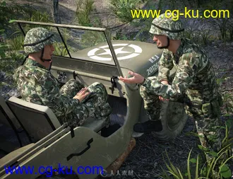 军事战斗野外实战练习3D模型合集的图片2