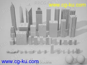 37组高品质城市建筑景观相关3D模型合集的图片1