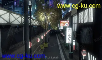 逼真美丽城市夜景场景3D模型合集的图片1