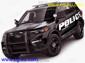 福特探险者警车Explorer Police Interceptor 2020真实汽车高质量3D模型的图片1