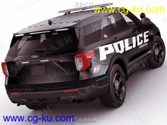 福特探险者警车Explorer Police Interceptor 2020真实汽车高质量3D模型的图片2