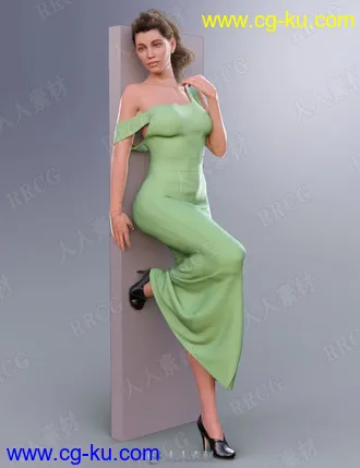 女性典雅晚礼服套装3D模型合集的图片1