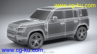 路虎卫士110 Land Rover Defender真实汽车高质量3D模型的图片1