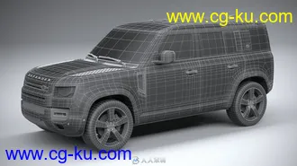 路虎卫士110 Land Rover Defender真实汽车高质量3D模型的图片2