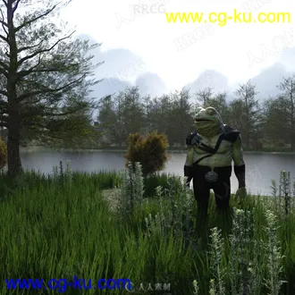 不同季节森林湖泊自然景观场景3D模型合集的图片2