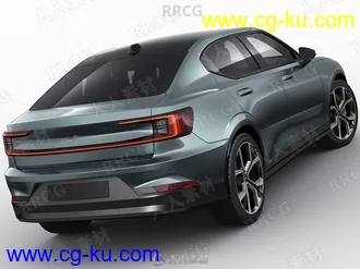 极星Polestar 2真实汽车高质量3D模型的图片2