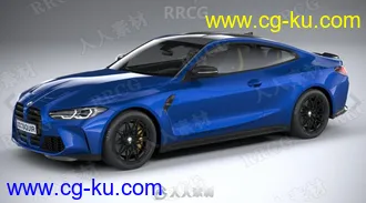 宝马跑车BMW M4 Coupe G82 2021真实汽车高质量3D模型的图片1