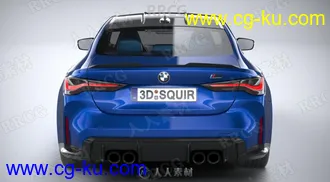 宝马跑车BMW M4 Coupe G82 2021真实汽车高质量3D模型的图片2