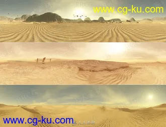 全景沙漠科幻场景3D模型合集的图片3