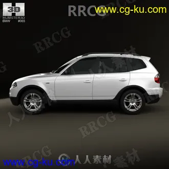 宝马越野车BMW X3 E83 2003真实汽车3D模型的图片1