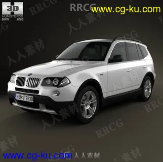 宝马越野车BMW X3 E83 2003真实汽车3D模型的图片3