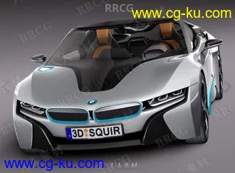 宝马超跑BMW i8 Spyder Concept 2012真实汽车3D模型的图片3