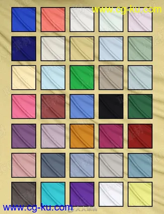 35种颜色棉织物着色器3D模型合集的图片1
