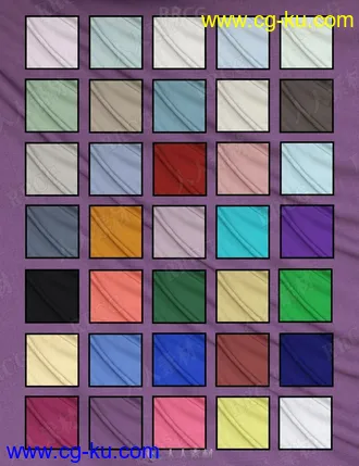 35种颜色棉织物着色器3D模型合集的图片3