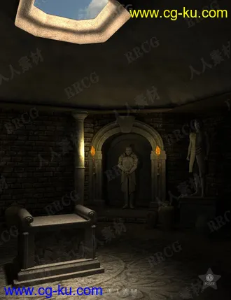 潮湿黑暗地窖摆台场景3D模型合集的图片3