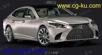 雷克萨斯轿车Lexus LS 500 2018款真实汽车3D模型的图片2