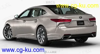 雷克萨斯轿车Lexus LS 500 2018款真实汽车3D模型的图片3