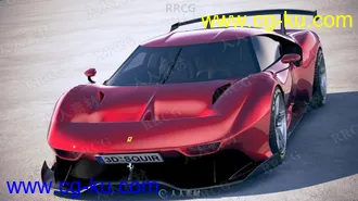 法拉利超跑Ferrari P80C 2019款真实汽车3D模型的图片2