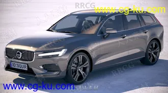 沃尔沃轿车Volvo V60 2019款真实汽车3D模型的图片2