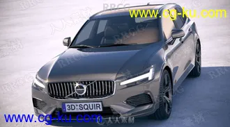 沃尔沃轿车Volvo V60 2019款真实汽车3D模型的图片3