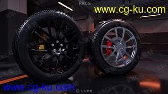 20组现代运动汽车轮毂轮胎轮辋设计3D模型合集的图片2