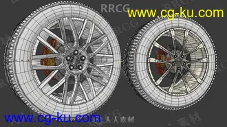 20组现代运动汽车轮毂轮胎轮辋设计3D模型合集的图片3