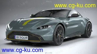 阿斯顿马丁超级跑车Vantage AMR 2020款真实汽车3D模型的图片1