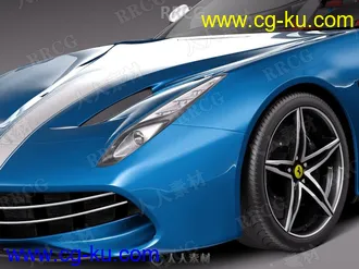 法拉利超级跑车Ferrari F60 America 2015款真实汽车3D模型的图片3