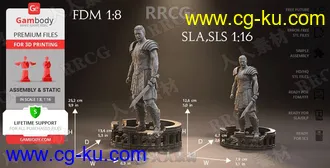 3D打印Maximus角斗士雕刻角色3D模型的图片2
